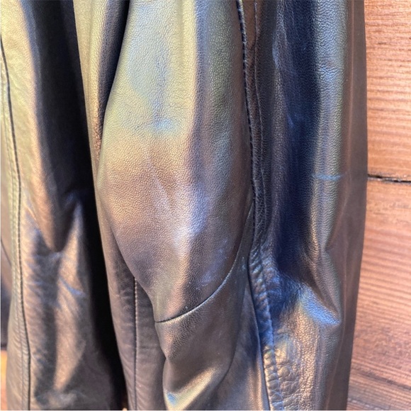Vakko Elements Designer Vintage Black Leather Jacket - Picture 11 of 14